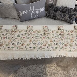 Longaberger 2 Botenical Floral Valences with Multicolor Design Preloved